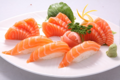 S5 3 sushi saumon, 9 sashimi saumon